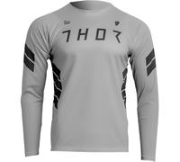 Thor Assist Sting Maillot de vélo à manches longues, Gris/Noir, Taille XS