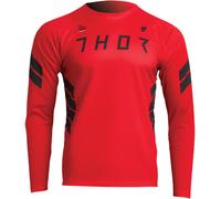 Thor Assist Sting Maillot de vélo à manches longues, noir-rouge, taille S pour homme