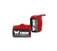 Thor Athletics Bande Poignet Musculation, Sangle de Poignet Forte, Bracelet de Musculation, Crossfit, Fitness, 60cm (Extra Fort, Rouge)