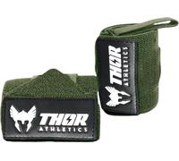 Thor Athletics Bande Poignet Musculation, Sangle de Poignet Forte, Bracelet de Musculation, Crossfit, Fitness, 60cm (Flexible, Vert Militaire)