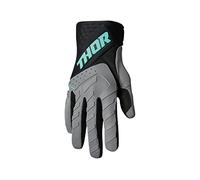 THOR Compatible avec/Remplacement pour Gants Gloves Moto Cross Quad MX Spectrum Gris/Menthe Taille XS - 3330-6825