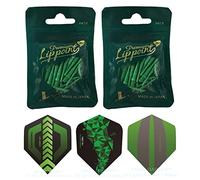 THOR-DARTS L-Style Lot de 2 pointes de fléchettes (2 x 30 pièces + 1 jeu d'ailettes) Vert Premium Lippoint 2BA Filetage standard en plastique souple (lot de 60)