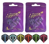 THOR-DARTS Lot de 2 pointes de fléchettes L-Style (2 x 30 pièces + 1 jeu d'ailettes) Violet Premium Lippoint 2BA Filetage standard, Plastic Soft Tip Points de fléchettes (Lot de 60 pièces)