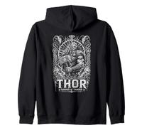 Thor, Dieu Viking, Marteau du Tonnerre, Puissance de la Foudre Nordique Sweat à Capuche