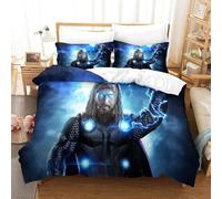 Thor Ensemble Housse De Couett Imprim¿¿ D Et Taie D'oreiller ,Ultra Doux Microfibre Hypoallerg¿¿Nique £¬Ensemble Housse De Couette Avec Fermeture ¿¿Clair