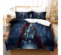 Thor Ensemble Housse De Couett Imprim¿¿ D Et Taie D'oreiller ,Ultra Doux Microfibre Hypoallerg¿¿Nique £¬Ensemble Housse De Couette Avec Fermeture ¿¿Clair