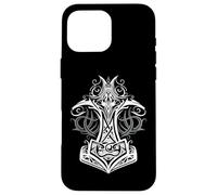 Thor Hammer Mjolnir Viking Symbole du Dieu du Tonnerre Coque pour iPhone 16 Pro Max