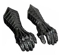 THOR INSTRUMENTS Gants de nazgul médiévaux noirs avec finition antique, gants armure en acier, gants de croisade, gants de grandeur nature, rustique, vintage, décoration d'intérieur, cadeaux