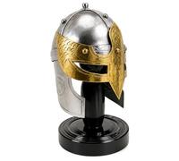 THOR INSTRUMENTS Mini masque médiéval fonctionnel Viking casque décoratif armure sur support rustique vintage décoration d'intérieur cadeaux
