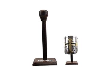 THOR INSTRUMENTS Support de casque médiéval en bois pour costume rustique, vintage, décoration d'intérieur, cadeaux