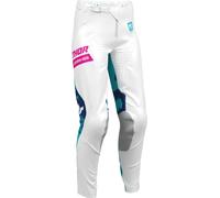 Thor Launchmode Bleach, pantalon textile femme 5/6 Blanc/Turquoise/Bleu Foncé Blanc/Turquoise/Bleu Foncé