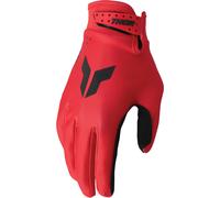 Thor Logo Gants de motocross, Rouge/Noir, Taille 2XL