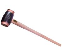 THOR Marteau avec inserts en cuivre rouge, rond, 50 mm, 3 350 g, avec manche en bois