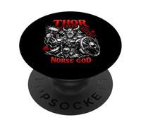 Thor Mythologie du Dieu Nordique Viking Guerrier PopSockets PopGrip Adhésif