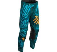 Thor Pulse Counting Sheep Pantalon de motocross jeunesse, bleu/orange, Taille 26
