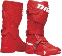 Thor Radial Bottes de motocross, Rouge/Blanc, Taille 11