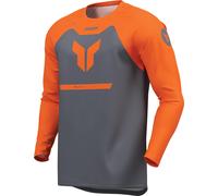 Thor Ridemode Menace Maillot de motocross pour jeunes, noir-gris, taille 2XS