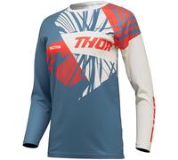 Thor Sector Split Maillot de motocross féminin, bleu/blanc/rouge, Taille S
