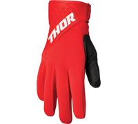 Thor Spectrum Cold Weather Gants de motocross, Rouge/Blanc, Taille 2XL