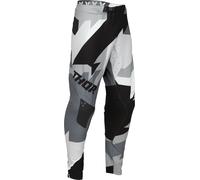 Thor Sportmode Brave Pantalons de motocross, Noir/Blanc/Gris, Taille 29