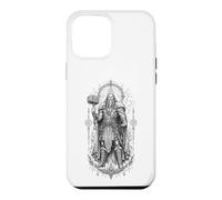 Thor Thunder God Norse Hammer Rune Mythologie Illustration Coque pour iPhone 12 Pro Max