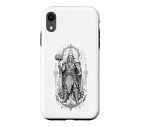 Thor Thunder God Norse Hammer Rune Mythologie Illustration Coque pour iPhone XR