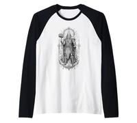 Thor Thunder God Norse Hammer Rune Mythologie Illustration Manche Raglan