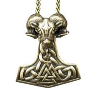 THORA Marteau Valknut Boussole Bélier Collier 126