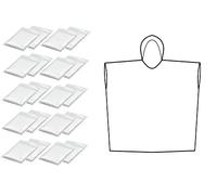 Thorani Poncho de pluie jetable pour femmes, hommes et enfants 140-190 cm - compact, léger et imperméable, idéal pour les festivals, la randonnée, la chasse et la pêche, 20 pièces, M-XL