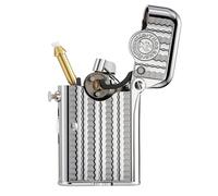 Thorens Gen 7 Single Claw TELEFLAM Briquet à Pipe Classique en Laiton au kérosène, éjection à allumage Automatique, Rechargeable, Coffret Cadeau, Cadeau d’Anniversaire pour père