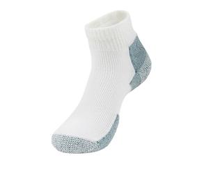 Thorlo Jmx Maximum Cushion Ankle Running Socks Chaussettes de Course, Blanc/Gris, L Mixte