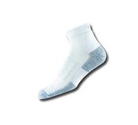 Thorlos Chaussettes de marche Lwmxw pour femme avec coussin fin, Blanc/platine, L