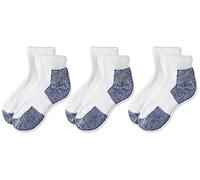Thorlos Jmx Maximum Cushion Ankle Running Socks Chaussettes de Course, Blanc/Bleu Marine (Lot de 3 Paires), XL Mixte