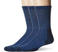 Thorlos Lot de 3 paires de chaussettes de randonnée épaisses et rembourrées pour homme - Bleu - Large