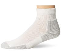 Thorlos Mens Running Thick Padded Ankle - Low Cut Socks JMX, White/Platinum, Medium (Shoe Size 5.5-8.5)