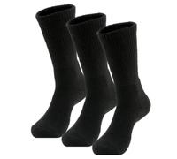 Thorlos Xj Max Cushion Crew Running Socks Chaussettes de Course, Noir (3 Paires), L (Lot de 3) Homme