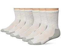 Thorlos Xj Max Cushion Crew Running Socks Chaussettes de Course, Platine Blanc, M (Lot de 6) Mixte