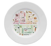 Thorness Assiette de contrôle des portions en mélamine colorée pour adultes pour encourager une alimentation saine, plaque de régime en mélamine divisée visuellement pour minceur et perte de poids