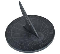 Cadran solaire en schiste 24,5cm - ESSCHERT DESIGN - Cadran solaire de jardin avec chiffres romains