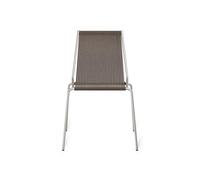 Thorup Copenhagen Chaise de Table à Manger Noel Acier Inoxydable/ Laine Gris Foncé