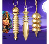 Thot Egyptian Divinatory Pendulum & Isis Radiesthesia Pendulum & Osiris Pendulum-Unique Pack Of 3 Egyptian Pendulums