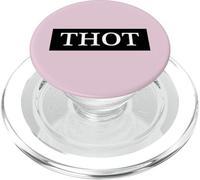 Thot Meme Black Box White Logo She a Party Girl Club THOTS PopSockets PopGrip pour MagSafe