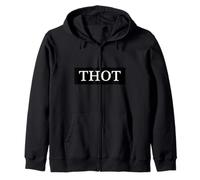 Thot Meme Black Box White Logo She a Party Girl Club THOTS Sweat à Capuche