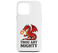 Thou Art Mighty Red Dragon avec haleine de feu Coque pour iPhone 13 Pro Max