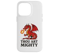 Thou Art Mighty Red Dragon avec haleine de feu Coque pour iPhone 14 Pro Max