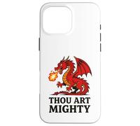 Thou Art Mighty Red Dragon avec haleine de feu Coque pour iPhone 16 Pro Max