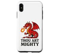 Thou Art Mighty Red Dragon avec haleine de feu Coque pour iPhone XS Max
