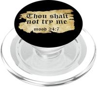 Thou Shall Not Try me Mood 24 7 écriture Humoristique déchirée Vintage PopSockets PopGrip pour MagSafe