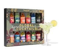 Thoughtfully Cocktails, Coffret de mixeurs à cocktails du monde entier, végétalien et végétarien, saveurs Margarita, Moscow Mule et plus encore, lot de 12 (ne contient pas d'alcool)
