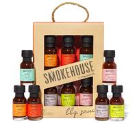Thoughtfully Coffret Cadeau 6 Sauces BBQ - Mini Bouteilles - Kansas City, Bourbon, Habanero & Plus - Idée Cadeau Homme et Femme - Anniversaire, Fête des Pères & Noël - 6 x 20 ml